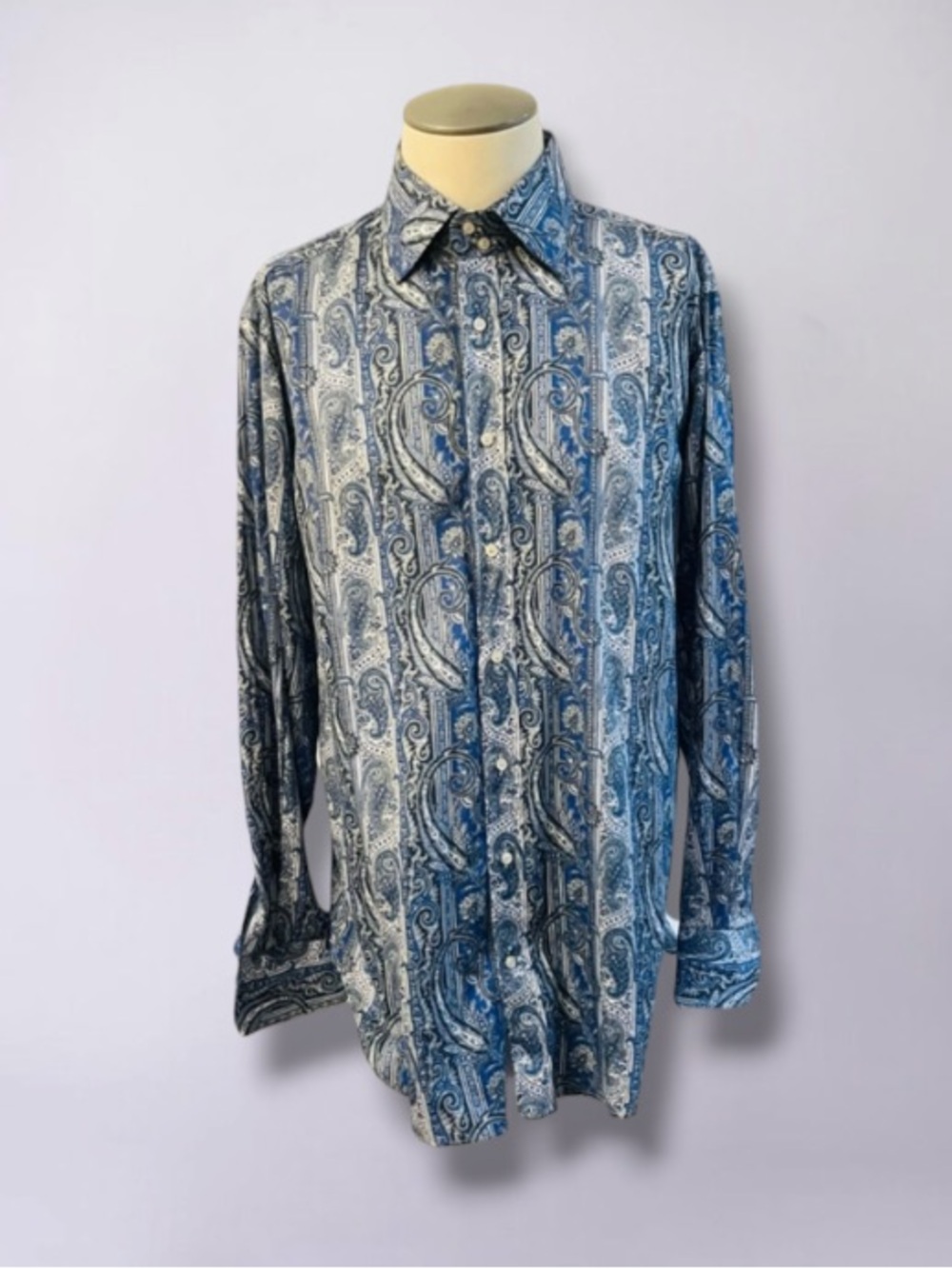 ETRO Paisley Print Cotton Shirt Size LARGE